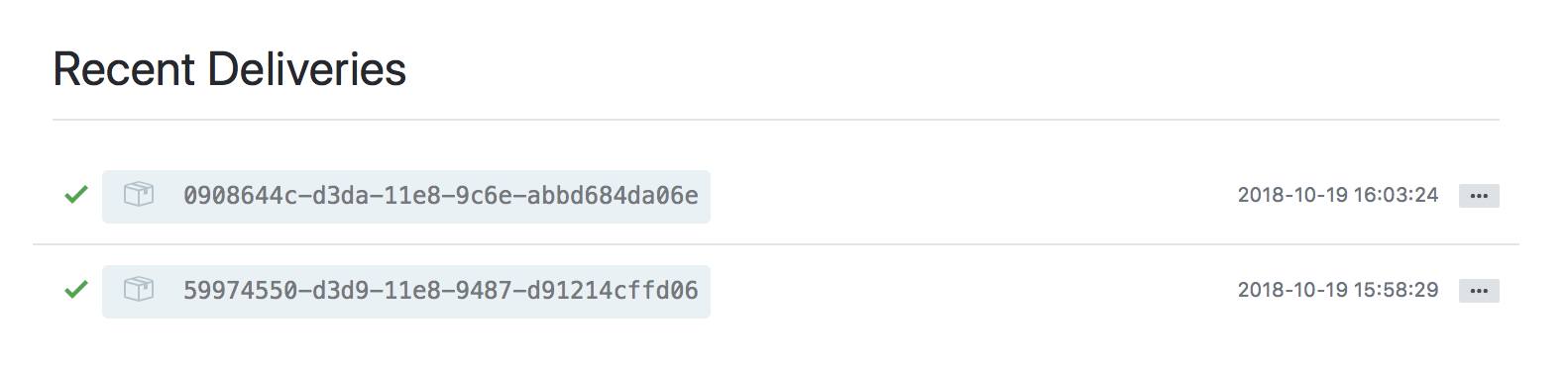 GitHub Webhook - Recent Deliveries GitHub Webhook - Recent Deliveries